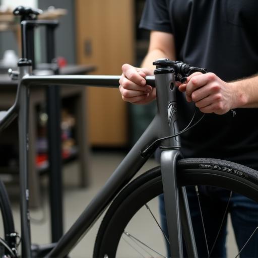 Custom road bike build in progress